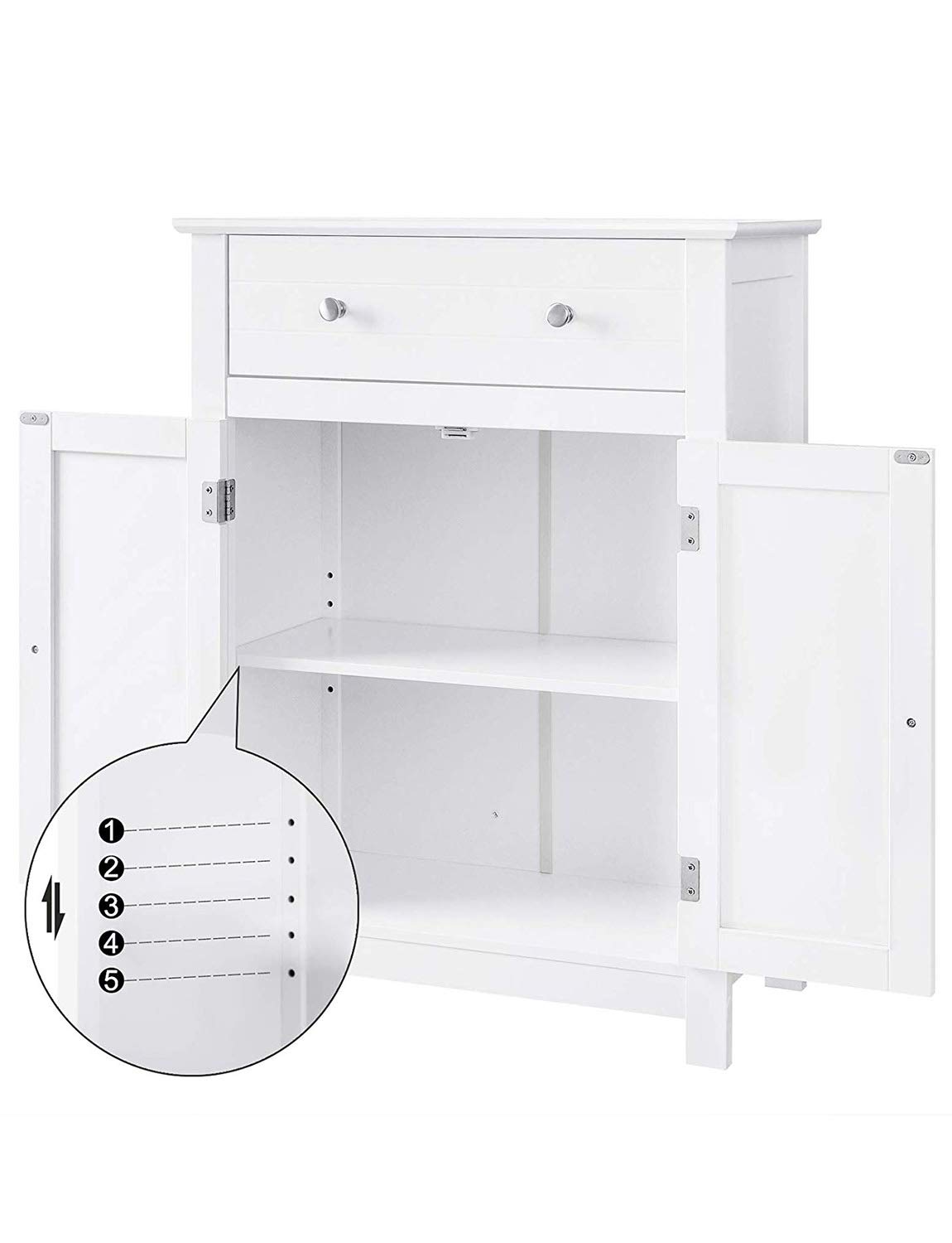 vasagle storage cabinet on Vasagle Free Standing Bathroom Cabinet With Drawer And Adjustable Shelf Wooden Entryway Storage Cabinet White 23 6 X 11 8 X 31 5 Inches Kitchen Cupboard Furniture Home Kitchen Femsa Com