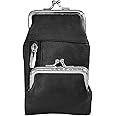 Skyway Gianni Leather Cigarette Case for Women 100's Pack Holder with Lighter Holder Coin Purse Pouch - Black