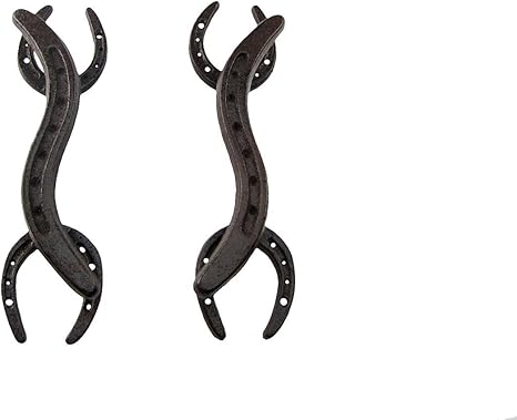 Set Of 2 Metal Horseshoe Door Drawer Pull Handles Gate Shed Or
