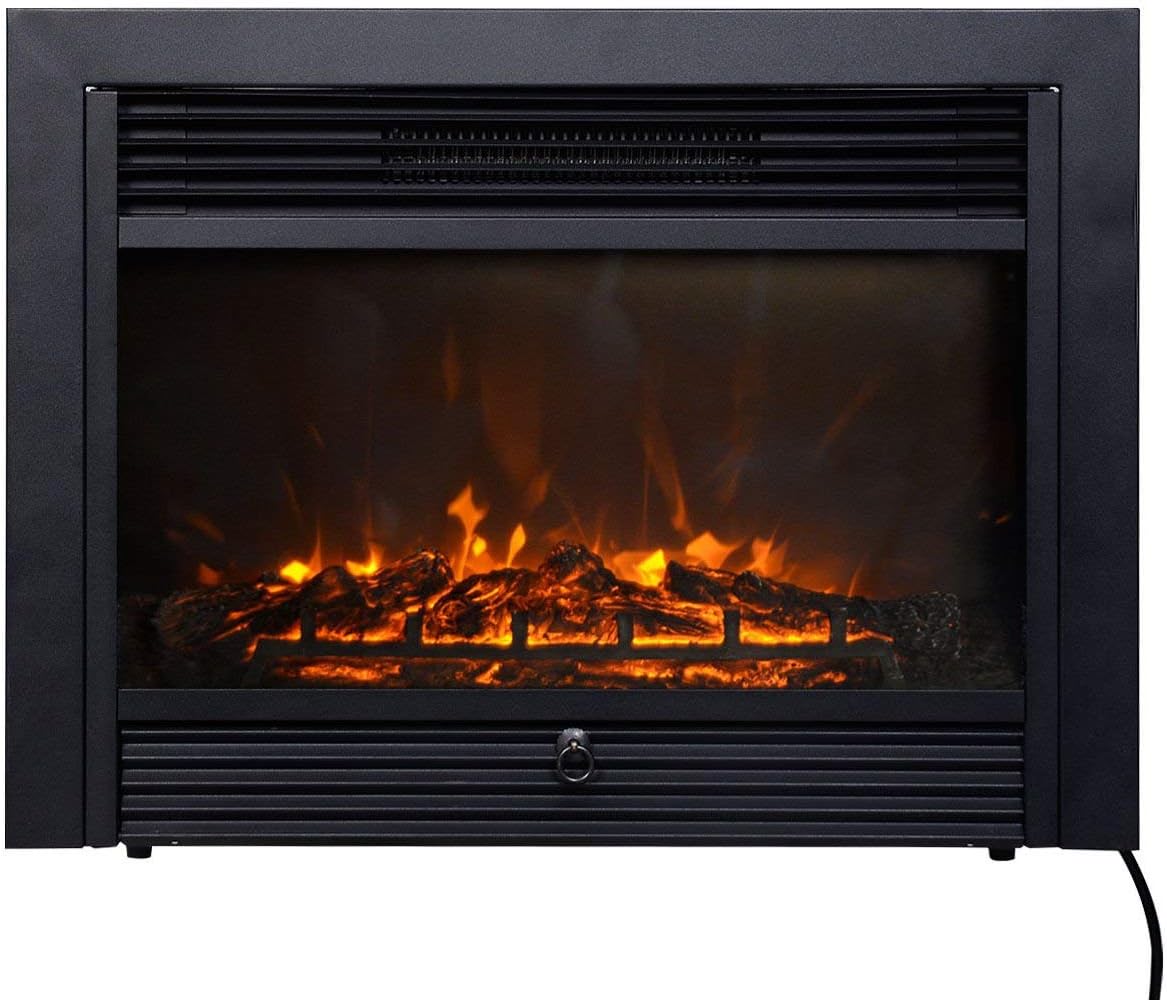 SPSUPE 28.5" Electric Fireplace Insert, Recessed Electric