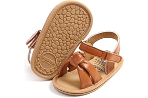 LAFEGEN Infant Baby Girls Summer Sandals Newborn Toddler First Walker Crib Dress Shoes