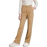 blibean Tween Girls Straight Pants School Uniform Stretchy Leggings Size 6-15 Years