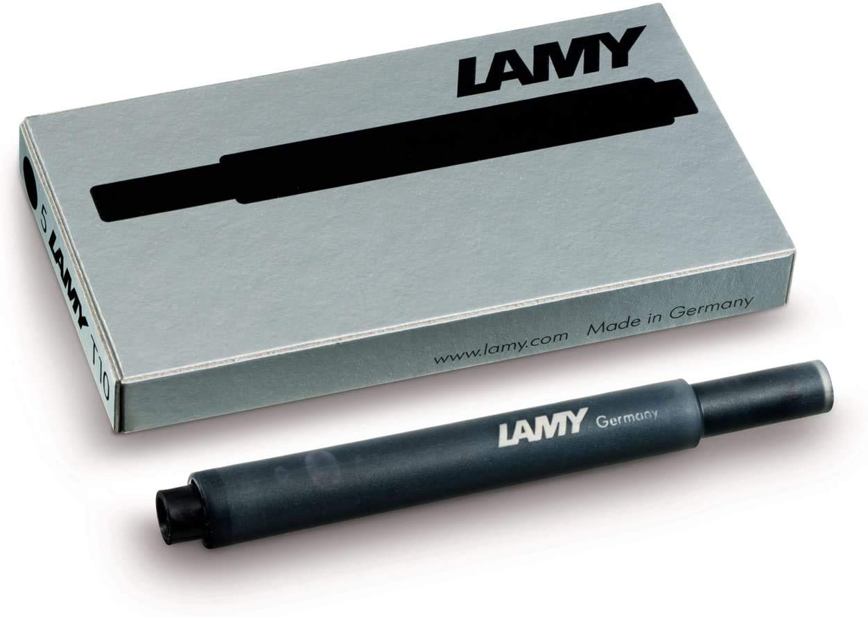 Lamy T10 FOUNTAIN PEN INK CARTRIDGES PACK OF 5 BLACK