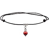 Paialco Jewelry Vampire Blood Vial Black Rope Sliding Cord Necklace for Women Halloween Holiday