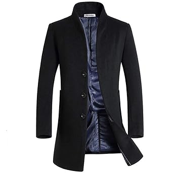 Slim Fit Herren Stilvoller Wollmantel Winter Business