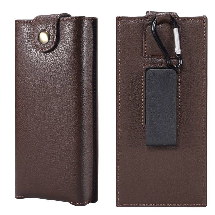 Leather Phone Belt Pouch for Galaxy Z Fold 4/Z Fold 3/Z Fold 2/Z Fold 5G, Cell Phone Waist Holster mit Rotatable Clip, Universal Leather Phone Bag Carabiner Clip Pocket Smartphone Carry Case Handbag