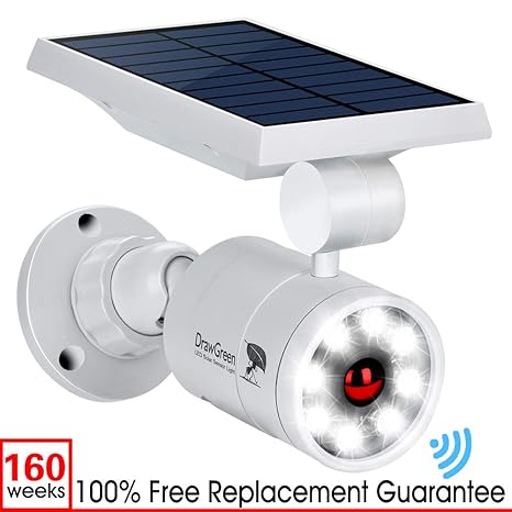 Solarleuchten Garten mit Bewegungsmelder außen Balkon 1400-Lumen 8-Watts LED(110W Entspr.) Flut- Spotbeleuchtung Außenlampe m