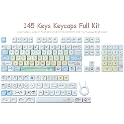 TYRIXKI PBT Keycaps 145 Keys MOA Profile Cute