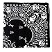 HDE 100% Cotton Double Sided Print Bandana Handkerchief Head Wrap - Solitaire Skulls