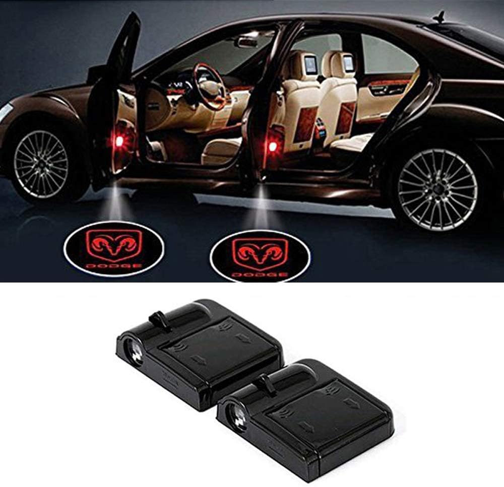 Wireless Car Door Led Welcome Laser Projector for Dodge,No Drill Type Logo Light