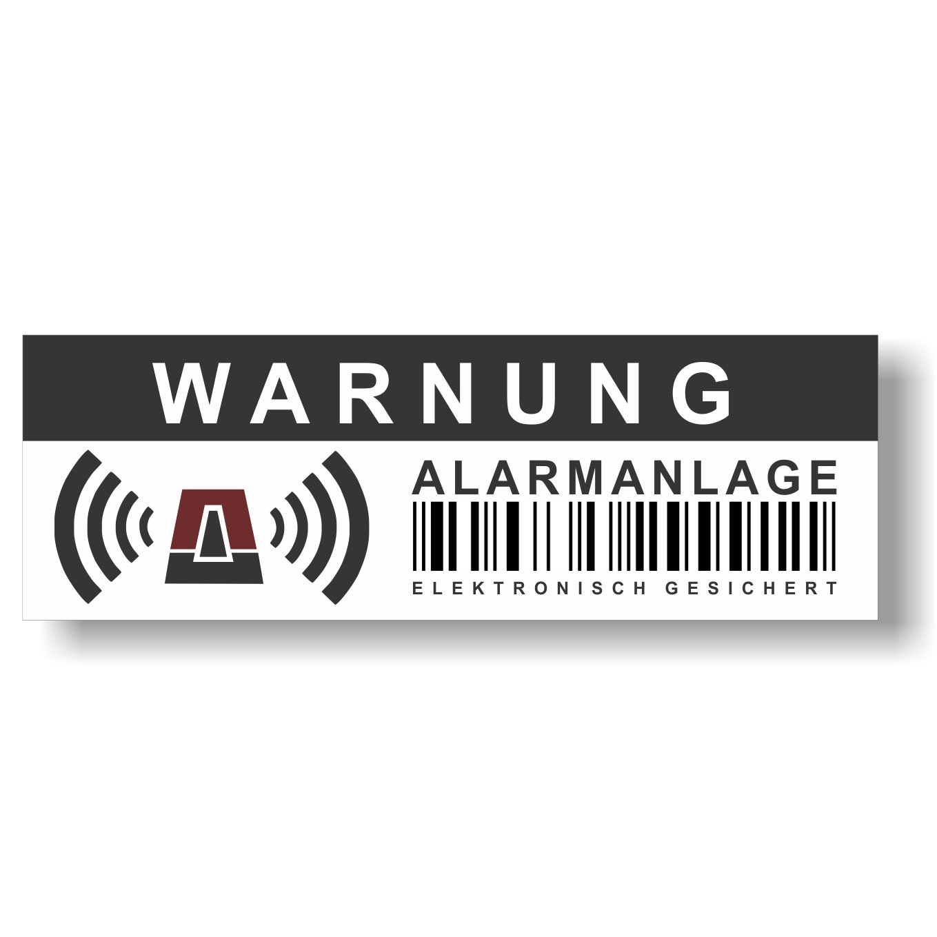 Deterrent Stickers for Burglar and Theft - Warning - Alarming - Deterrent Even Without Alarm Installed - Pack of 12 - Size 10.5 x 3.5 cm