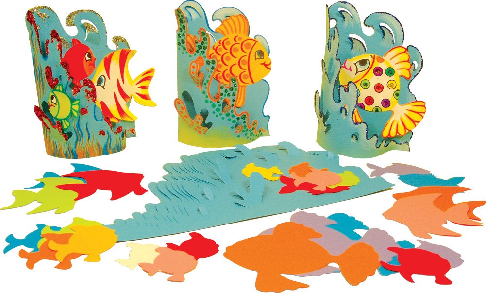 Springboard 10207 3D Fish Scenes Craft Activity Pack (Pack of 30)