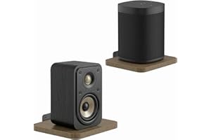 AIWEIWA 5.3" x 5.9" Adjustable Speaker Wall Mounts Up to 7 lbs for Samsung, Roku, Sony, JBL, Vizio, LG and More Rear Speakers Save Space, Wooden Speaker Mounts Easy to Install for Home Theater Surround Sound