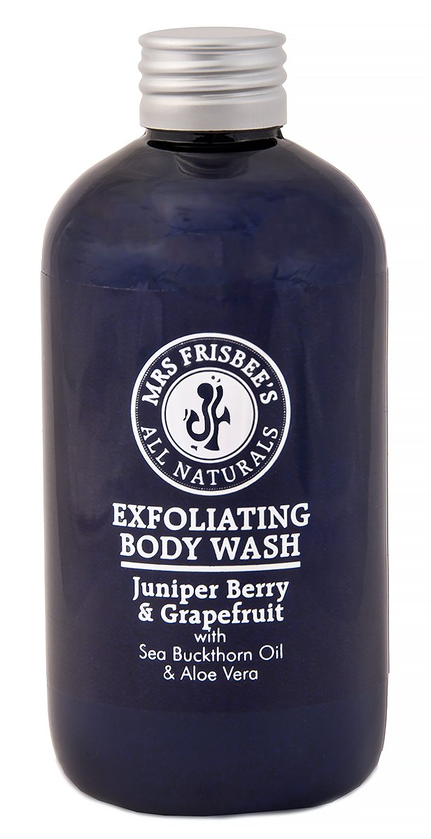 Exfoliating Body Wash with Juniper Berry & Grapefruit Essential Oils/Natural/Vegan/Handmade/Gently removes dead skin cells, whilst smoothing and hydrating the skin (250ml)