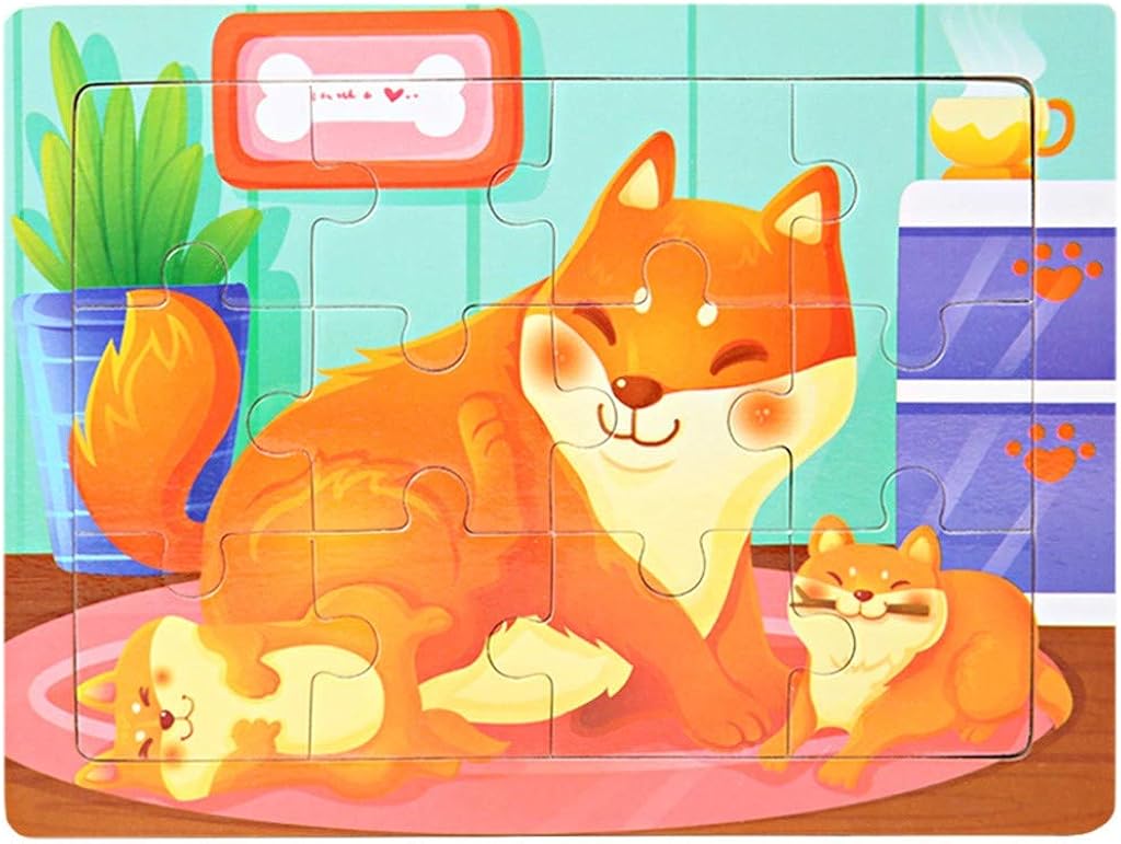 Cartoon Learning Pegged Puzzles Children Wooden Toy Early Educational Study Toy