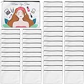 AMDAILY 50Pcs Sublimation Blank Canvas Makeup Bags, Bulk Blank DIY Heat Transfer Cosmetic Makeup Bags w/Black Zipper Gift Box for Bridesmaid Makeup Bag Travel Toiletry Pouch Storage, Easter Craft