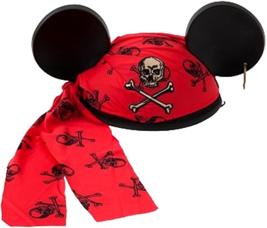 Amazon 7 10 順次発送 ディズニー パイレーツ サマー 17 シー Pirates 実写風 イヤーハット ドクロ 赤 帽子 シー限定 グッズ おもちゃ おもちゃ