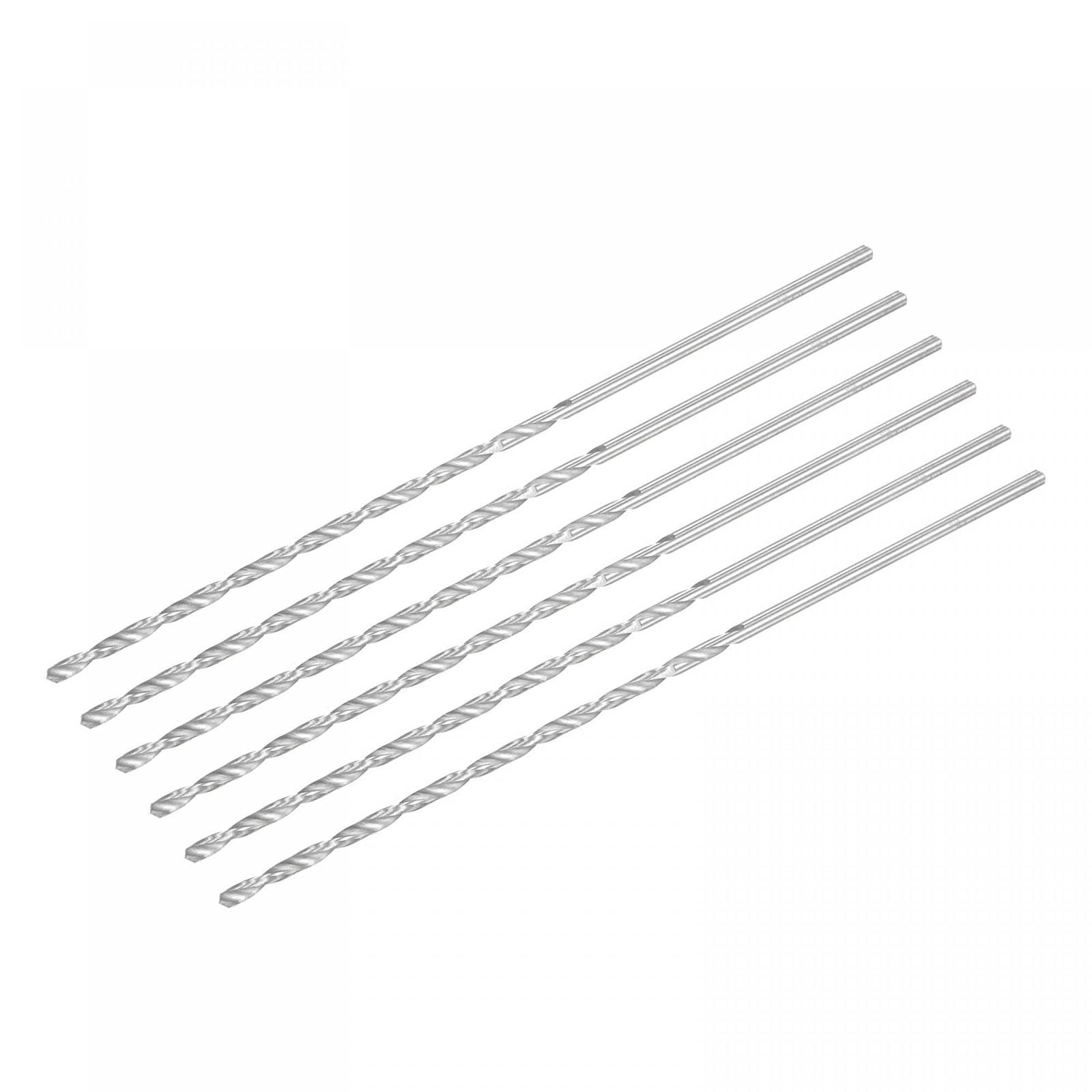 TA-VIGOR 6Pcs 3mm Extra Long Twist Drill Bits, 160mm Length High-Speed Steel HSS Straight Shank Spiral Drill Bits for Wood Metal Aluminum Plastic — image 1
