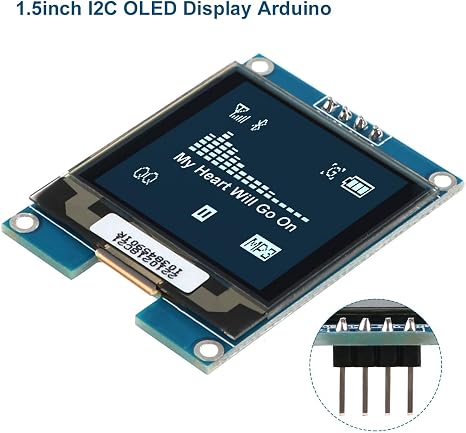 SSD1327 128x128 SPI I2C White 3.3V-5V 