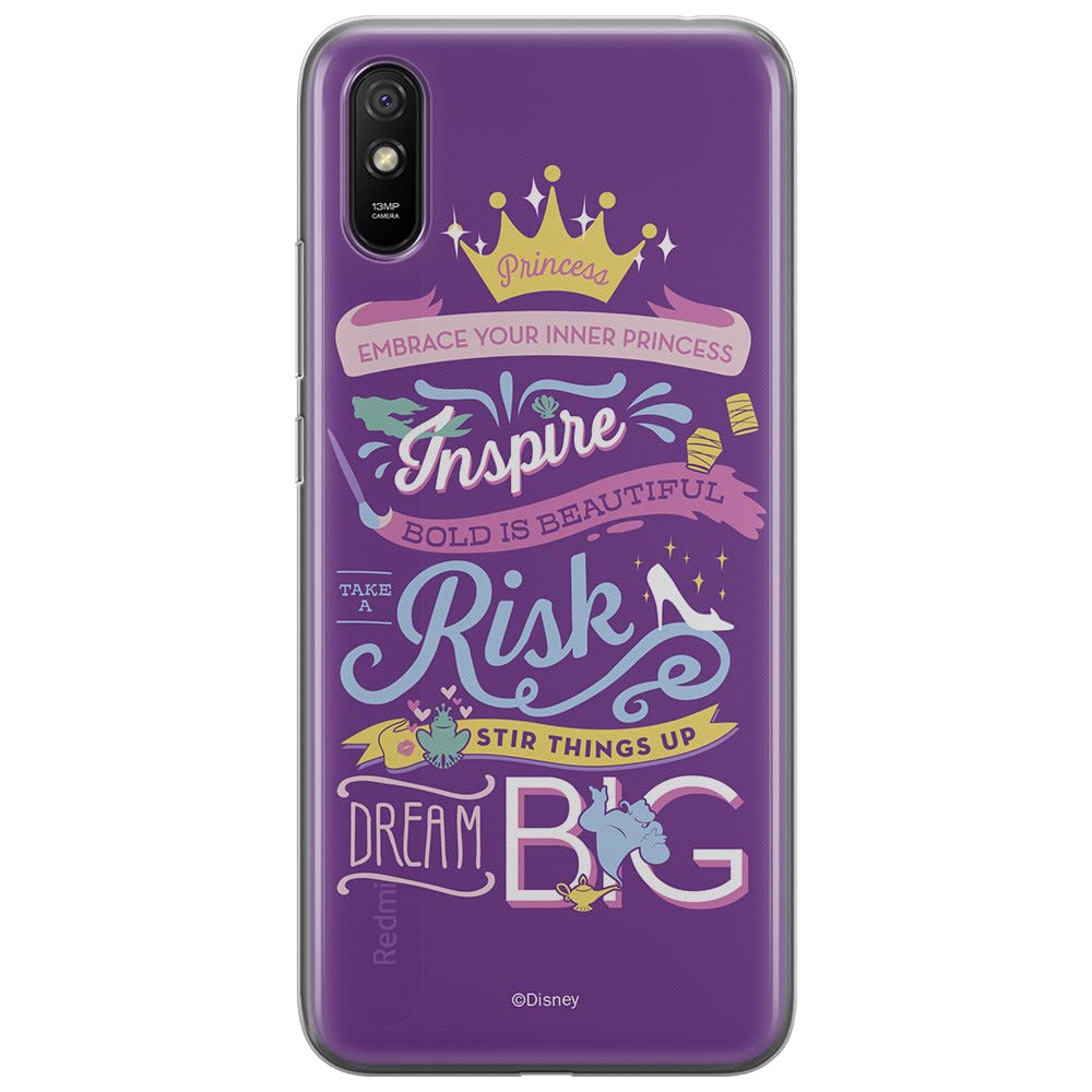 ERT GROUP mobile phone case for Xiaomi REDMI 9A original and officially Licensed Disney pattern Princess 003 optimally adapted to the shape of the mobile phone, case made of TPU