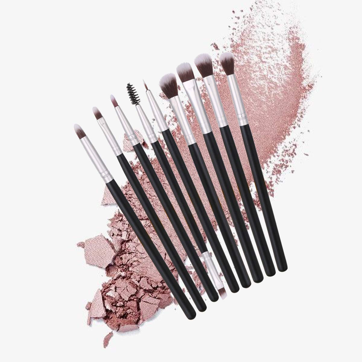 Akstore Makeup Brushes 14 Pcs Makeup Brush Set Travel makeup brush set with 4 Makeup Sponge Blender 2 Makeup Foundation Sponge Air Cushion Powder Puff 1 silicone brush cleaner (Silver): Beauty