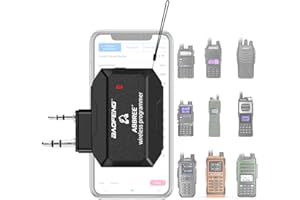 ABBREE Ham Radio Wireless Programmer Adapter for Baofeng UV-5R BF-F8HP 5RM UV-21R K5Plus UV-17R BF-888S AR-152 GM-15 Pro GM-5RH UV-5G Plus Quansheng UV-K5 Handheld Two Way Radio