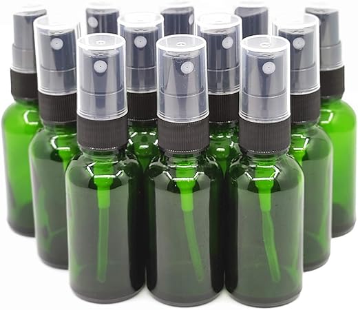 Amazon Mire 30ml 精油 オイル 香水に使用可能 漏が無く 耐久性のあるスプレーボトルです ガラス製アロマ容器 エッセンシャルオイル瓶 ミニ遮光噴霧ボトル 携帯用香水小分け瓶 12個入り 緑色 Mire アトマイザー 通販