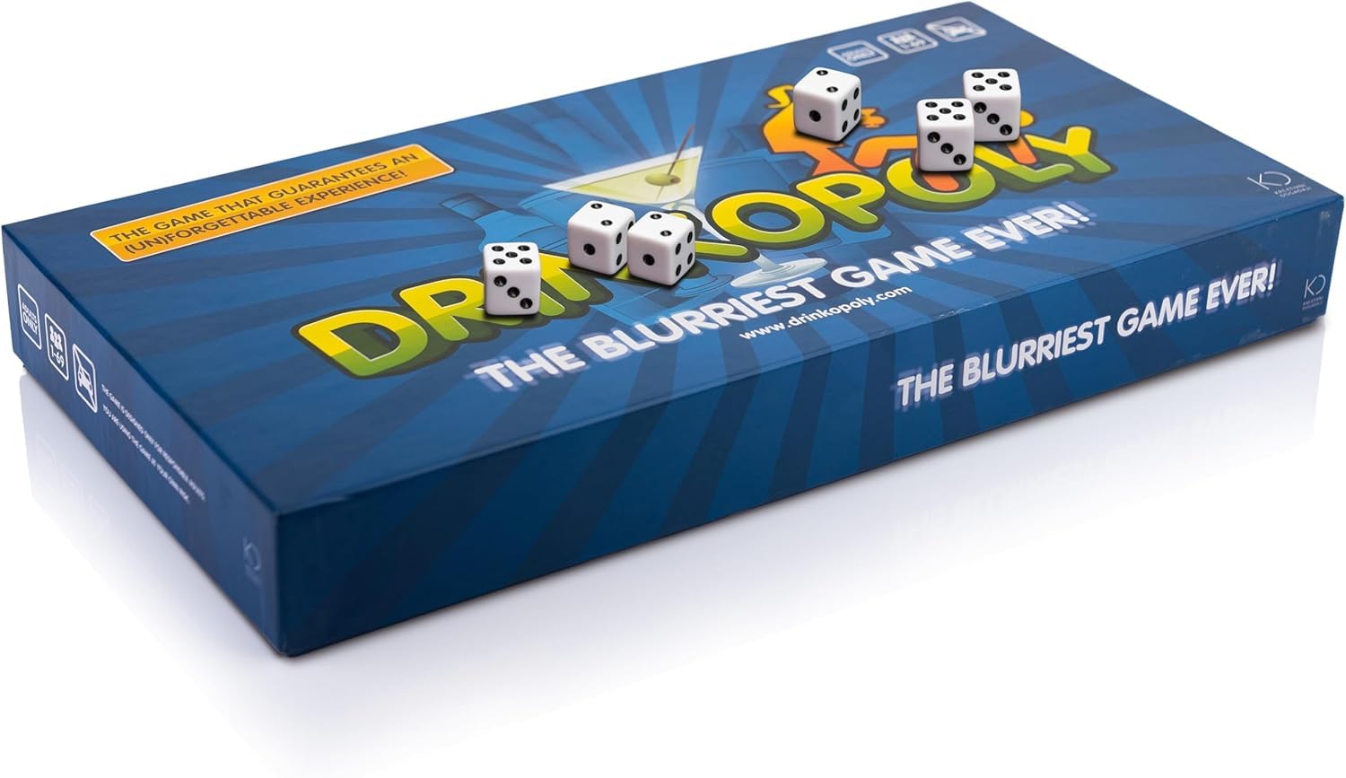 Drinkopoly - the King of Drinking Games - Combined Board/Table Party Games for Adults and Students with 50 Cards with Tasks, an (Un) Forgettable Experience, A Drinking Game Set