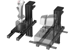 VTUIFBT 2 Set Desk Mount for Flight Sim Hotas Compatible with Logitech X56/X52/X52 Pro, Thrustmaster Hotas Warthog/T.16000M/T-Flight Hotas 4/X, SimTask Farmstick,Winwing Hotas, VKB, VPC Hotas (Standard)