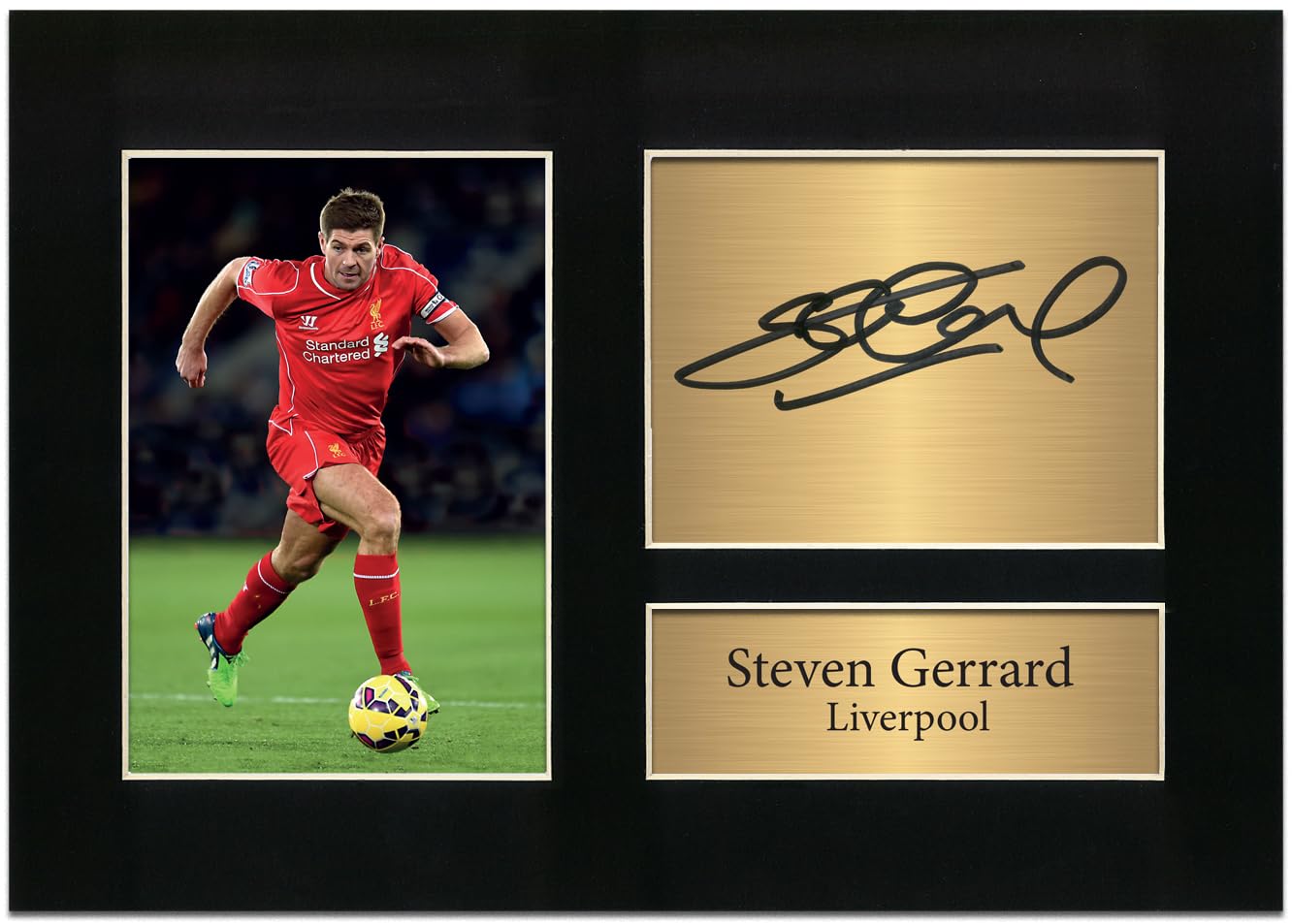 Steven Gerrard Signed Liverpool | Autograph Memorabilia Football Legend Wall Art A4 Printed Photo Reproduction Print Picture Display No58