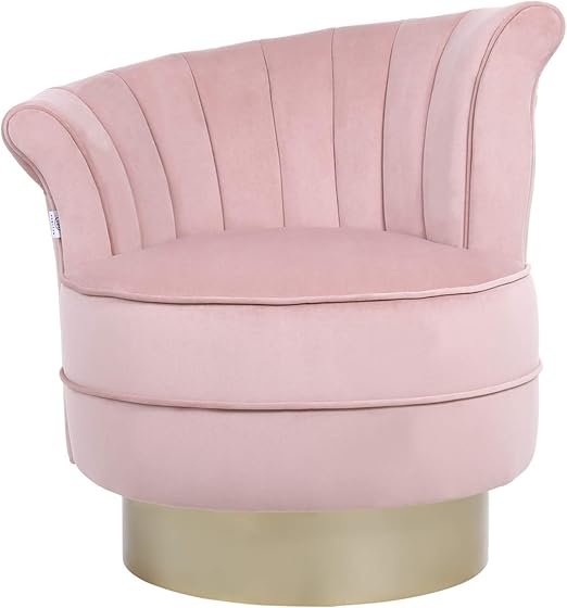 HOMEFUN Swivel Vanity Chair, Modern Makeup Barrel Chair