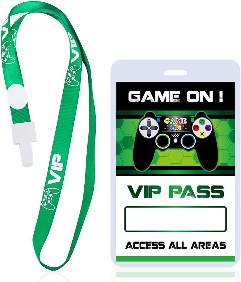 WERNNSAI Game Party VIP Pass Ticket 16 PCS Video Game Party Supplies