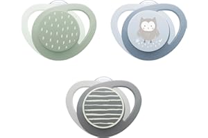 NUK Glow-in-the-Dark Orthodontic Pacifiers, 0-6 months, 3 Pack