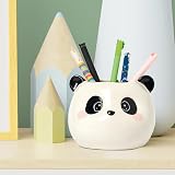 Legami Desk Friends Panda Ceramic Pen Holder 11.2 x 11.4 cm Hand Painted view 2
