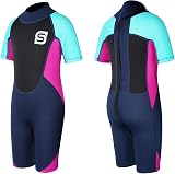 Summshall Kids Wetsuit 2.5mm Shorty with Arm Bands UV Protection Back Zip view 3