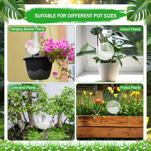 Yimomoyi 4 x 500ml Automatic Watering Balls for Indoor Plants, Balcony Plants and Flowers