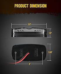 Partsam 14x Trailer RV Marker LED Lights Double