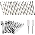 Diamond Engraving Bits Set for Dremel Rotary Tool Stone Engraver Bit Gemstone Shaping Etching Accessory Kit Coated Drill Rock Working Jewelry Etcher Gem Wood Metal Sea Shell Ceramic Porcelain Glass