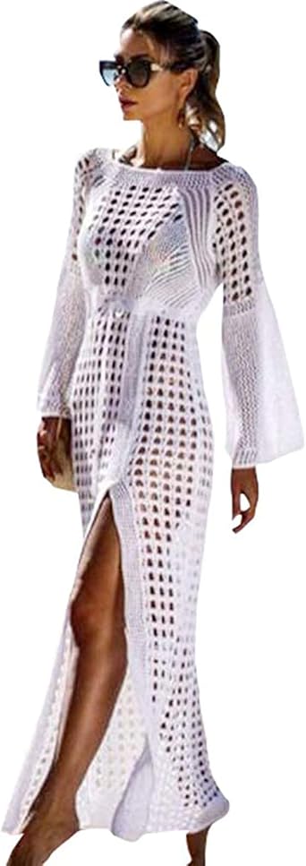 Maglione Donna In Pizzo Con Scollo A V - Maniche Lunghe, 100% Acrilico, Morbido E Caldo, Colore Bianco