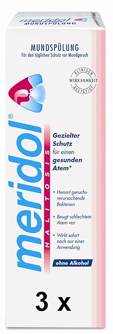 3 meridol Halitosis Mundspülungen je 400 ml