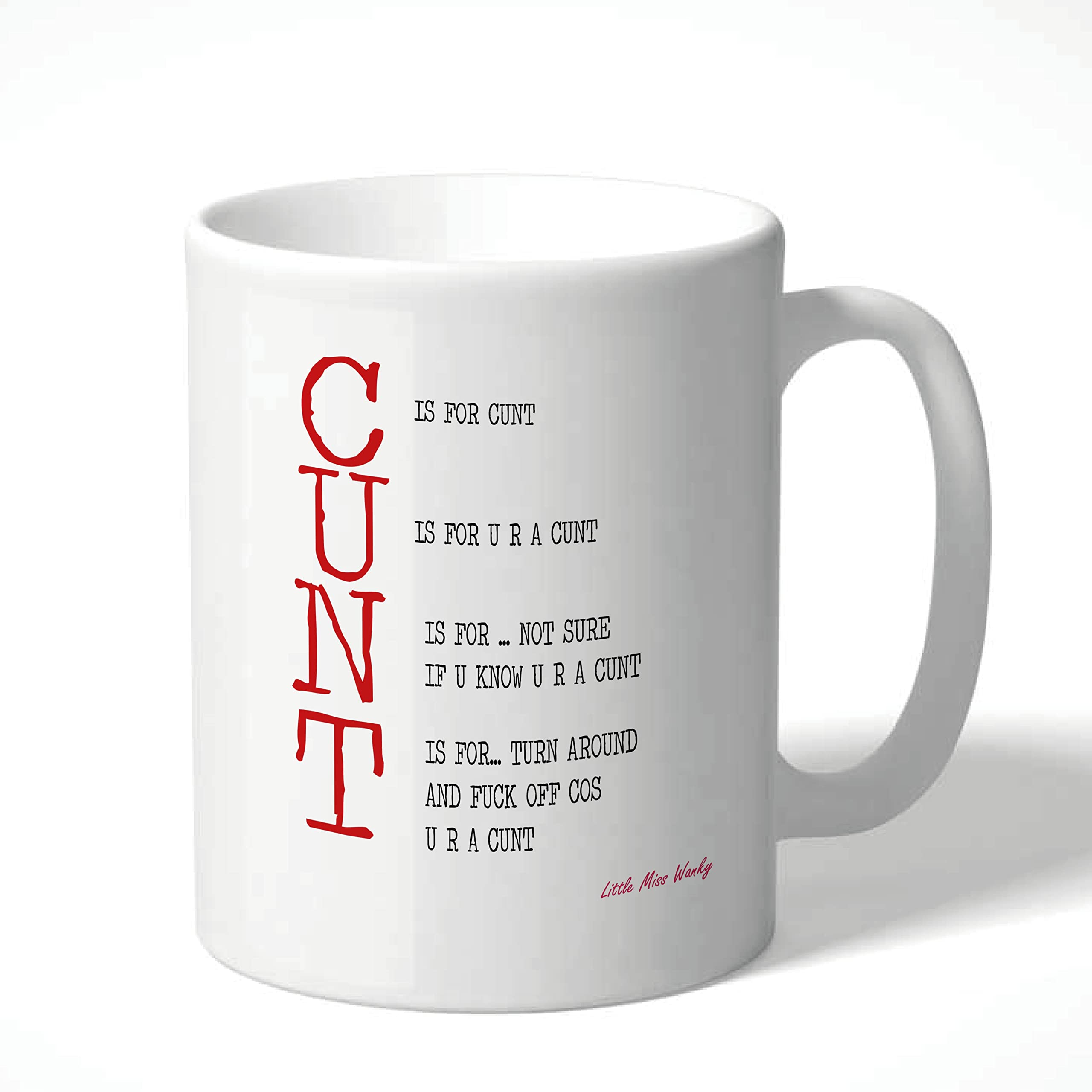 Cheeky Chops Cunt Mug for Adults Rude Sweary Offensive Sarcastic Humour Coffee Cup for Men Women Birthday Secret Santa Novelty LMC12 (C is for)