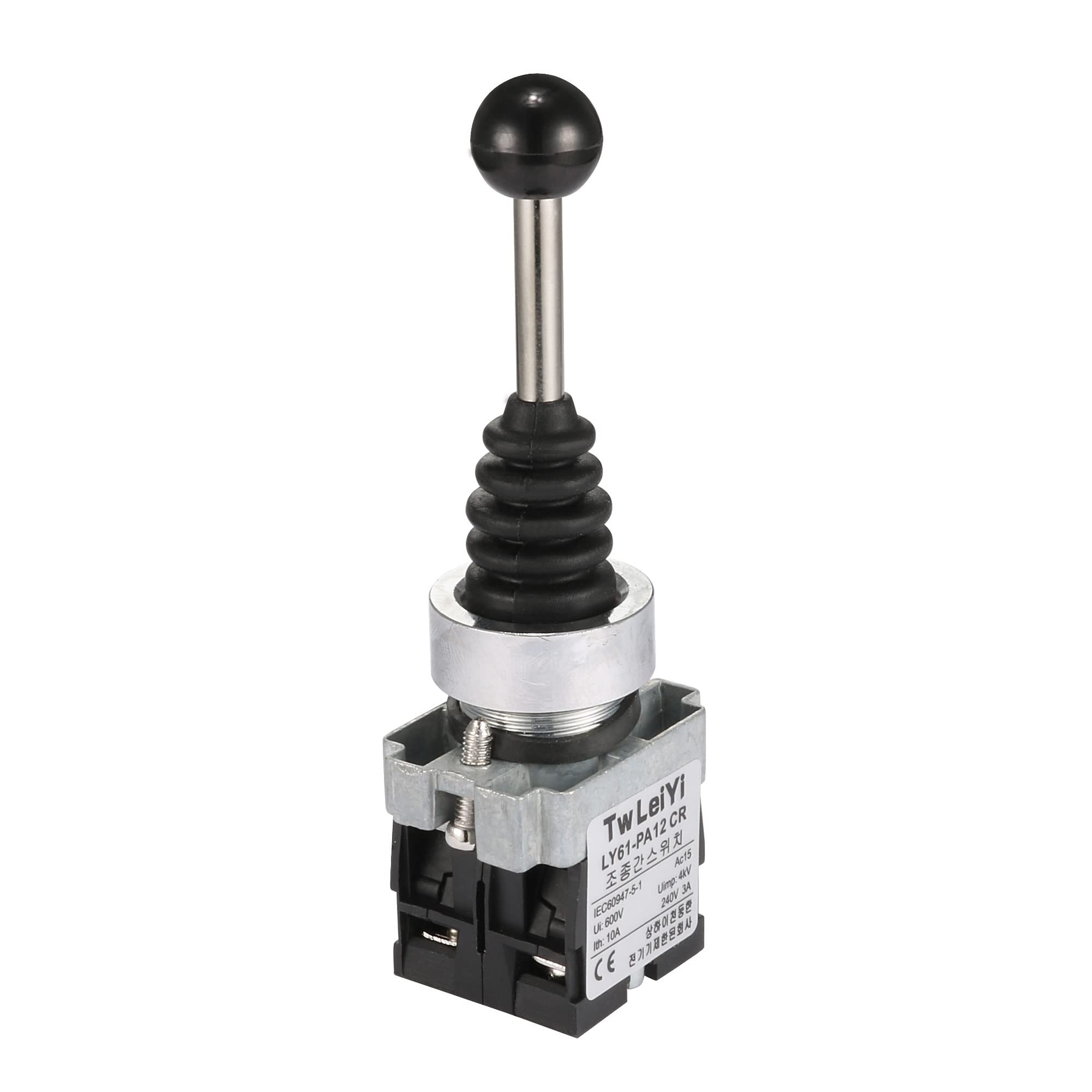 sourcing map Joystick Switch Controllers 2 Position 2NO Latching Type AC 600V 10A 22mm Panel Mount