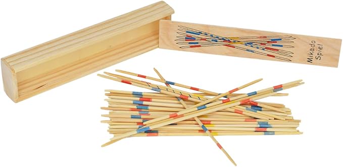 Home-X Wooden Classic Pick up Sticks Game for Fun Family Parent Child Games