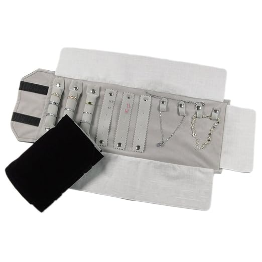 title=UnionPlus, portagioie da viaggio arrotolabile per organizzare collane,