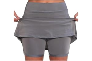 Skorts for Women with Pockets High Waist Athletic Shorts Lightweight Skirt for Running Tennis Golf Workout Sports