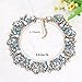 Zhenhui 3 Pieces Bling Crystal Necklace and Earrings Jewelry Set for Women 6 Colors Available