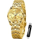 OLEVS Womens Watches Classic Dress Quartz Female Wristwatch Ladies Stainless Steel Waterproof Luminous Date Easy Read Watch for Lady