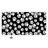 Lefolen White Dog Footprint Front License Plate