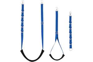 FURSDOLY Dog Grooming Loops Supplies Pet Dog Grooming Belly Straps Belly Band Black Solf Comfrotable & Adjustable Grooming Tools for Grooming Tables Arms Ideal for Groomers (Blue)