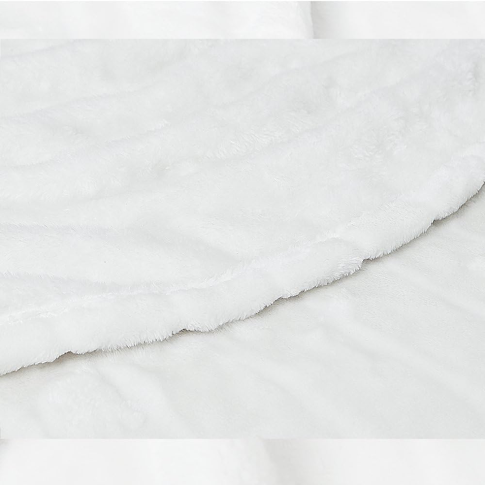 Bertte Throw Blanket Super Soft Cozy Warm Blanket 330 GSM Lightweight Luxury Fleece Blanket for Bed Couch- 50"x 60", Ivory White: Home & Kitchen